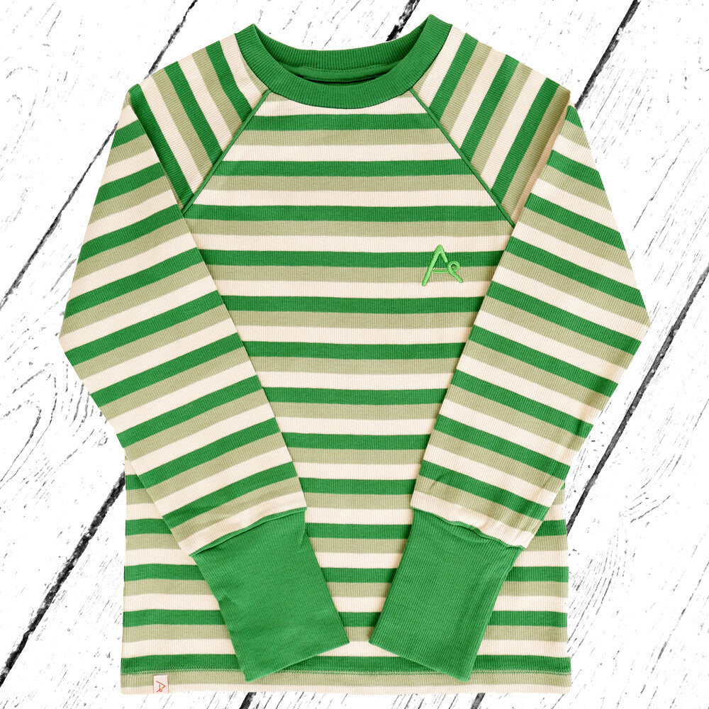 Albababy Shirt Our Favorite Rib Blouse Fair Green Retro Stripes