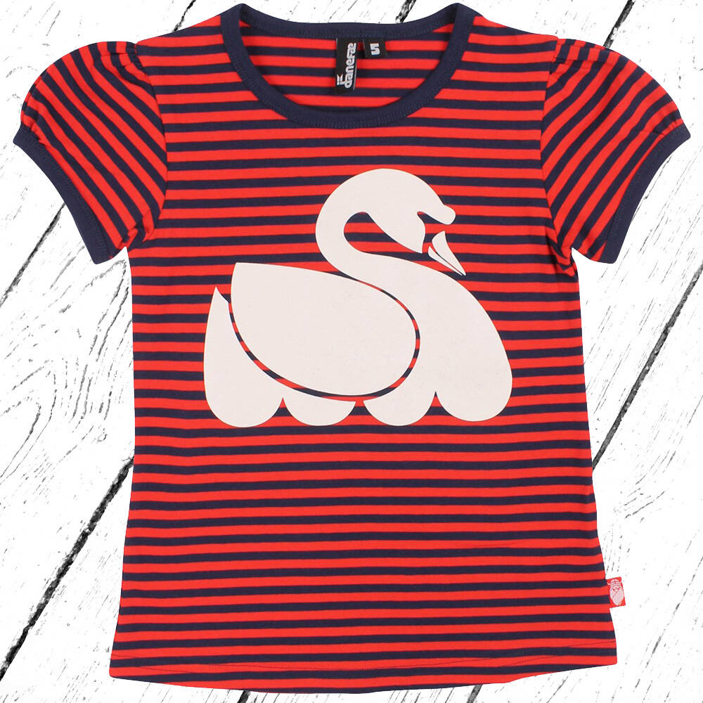 Danefae T-Shirt Baggaardskat Tee Navy Bright Red Swan