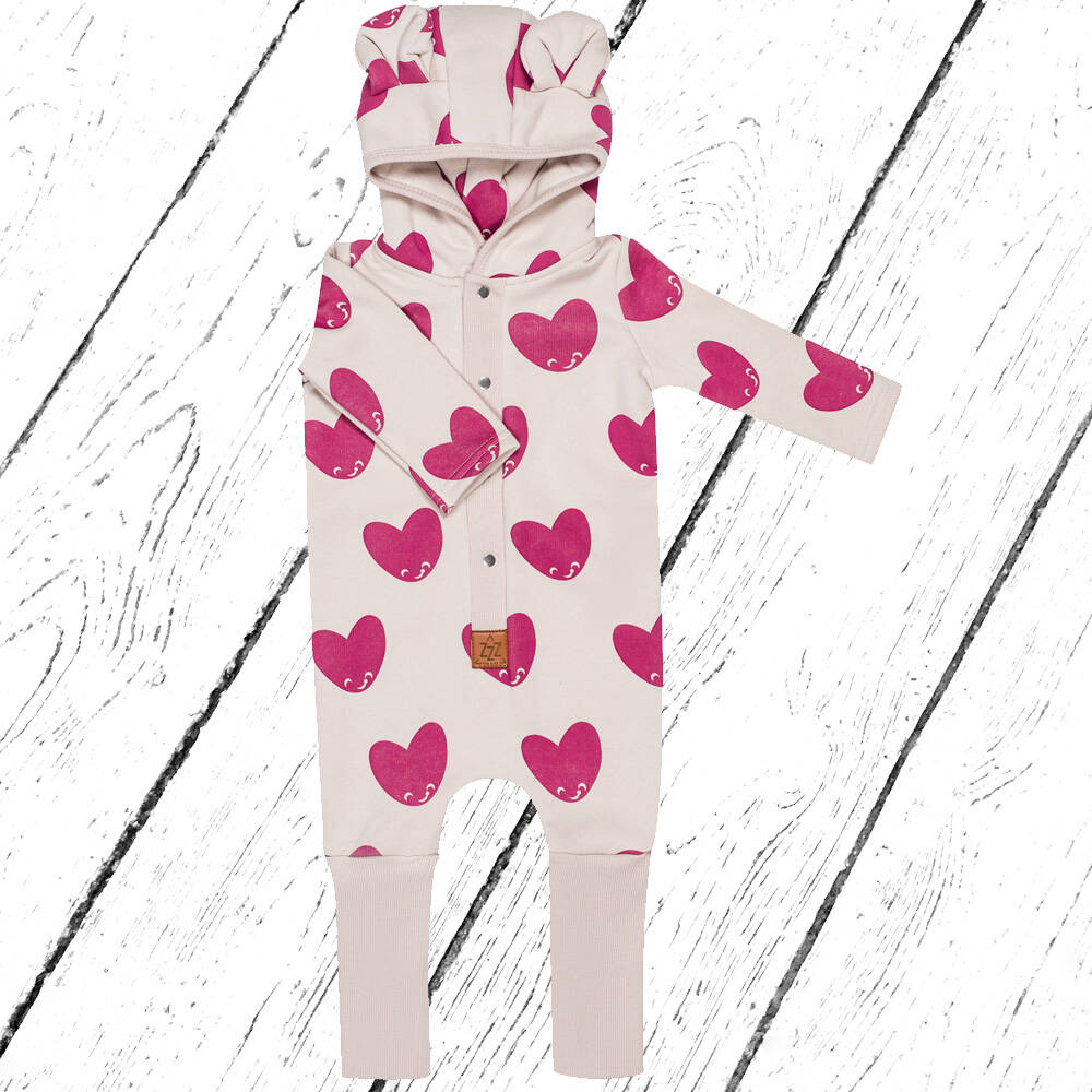 Zezuzulla Overall Eared Jumpsuit Red Hearts