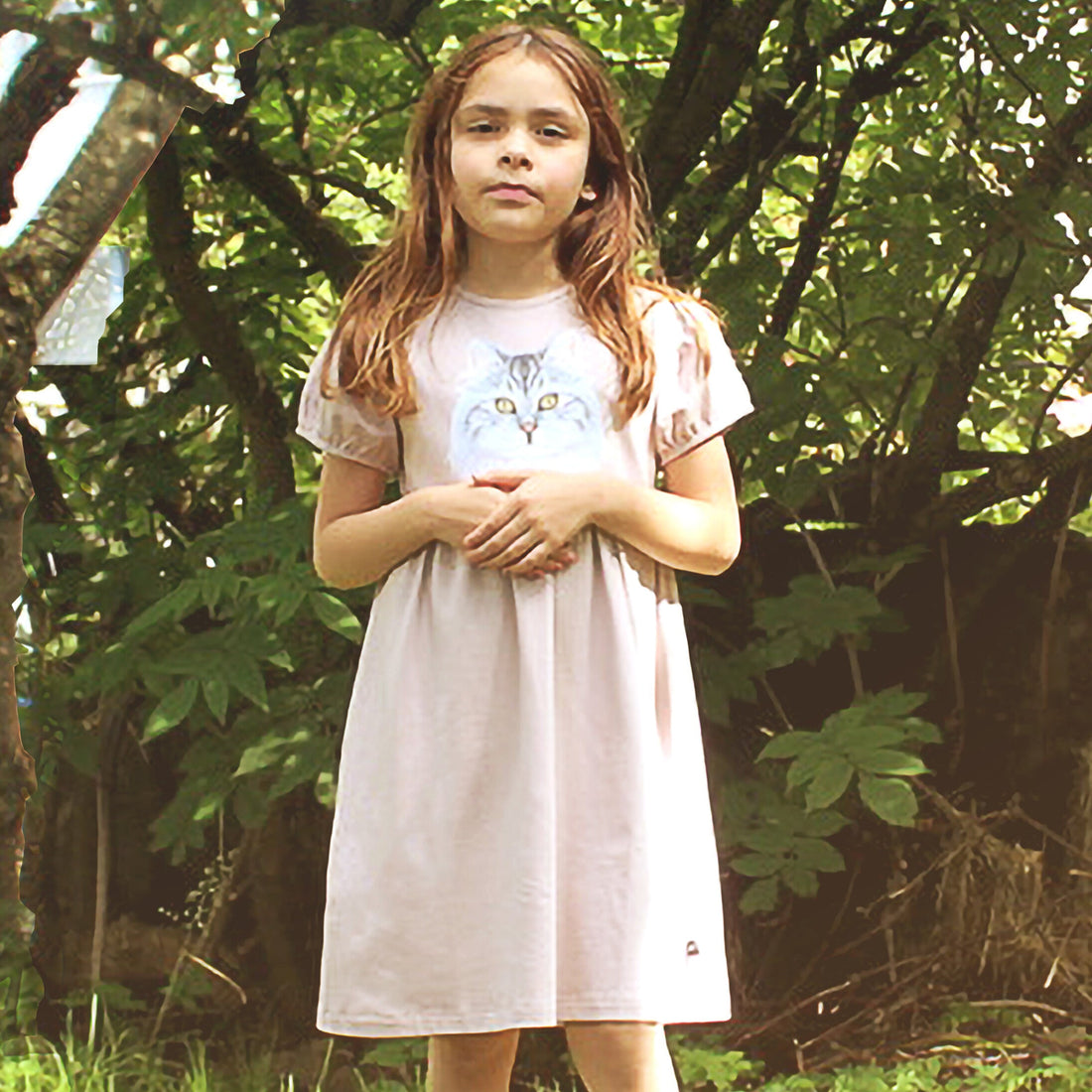 MOI KIDZ Kleid Dress Blush Cats