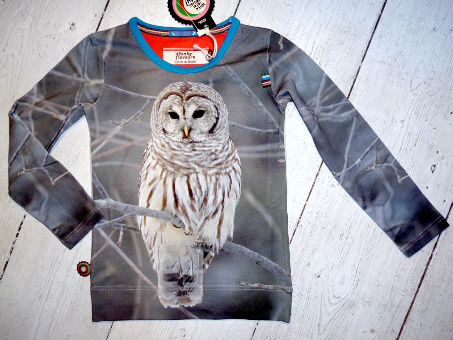 4FunkyFlavours Shirt White Owl