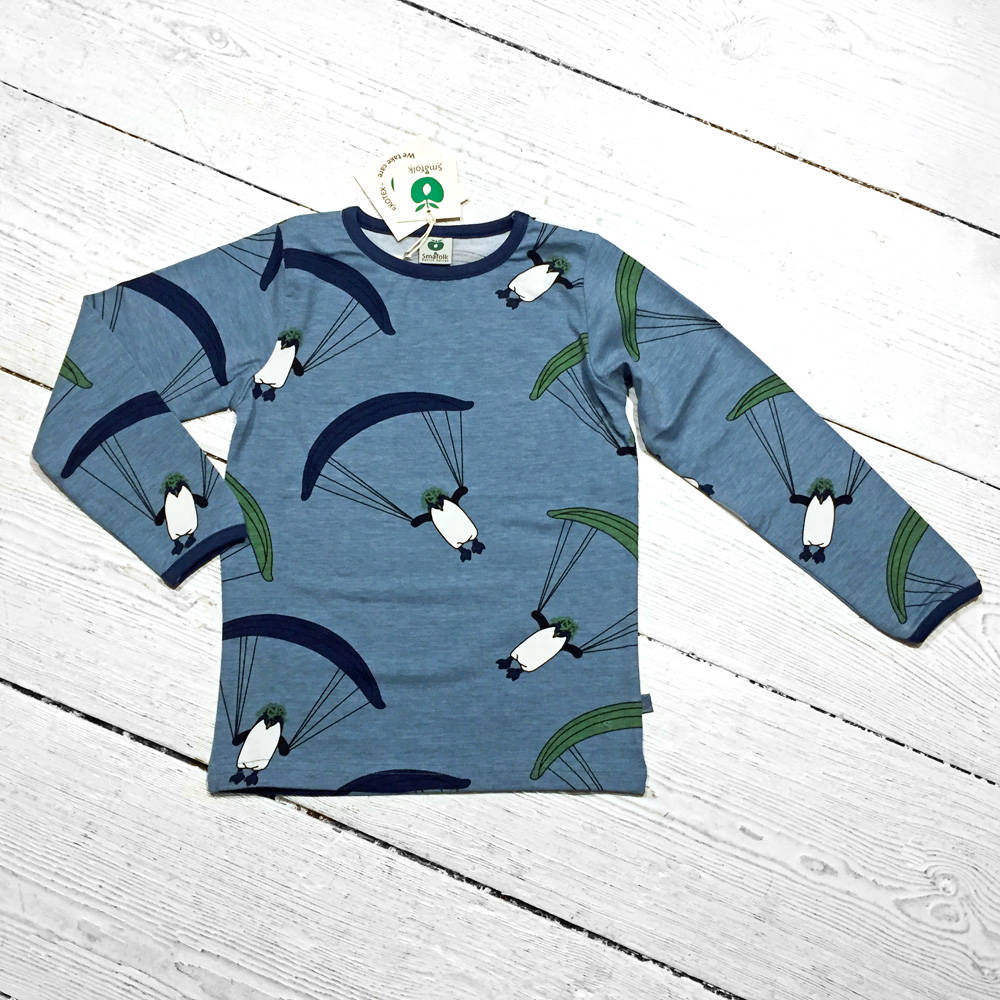 Smafolk Shirt with Parachute Penguin