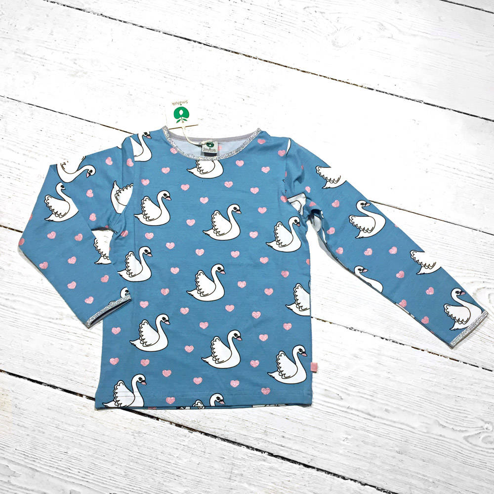 Smafolk Shirt with Swan Glitzer