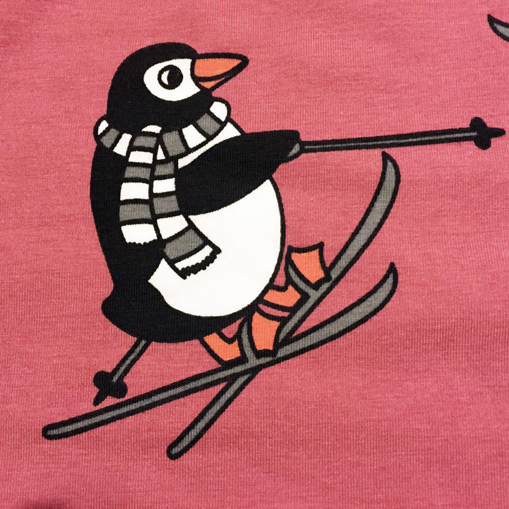 Smafolk Shirt with Penguin on Ski