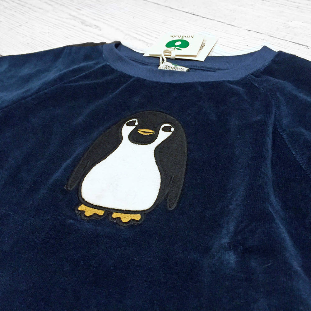 Smafolk Velvet Pulli with Penguin