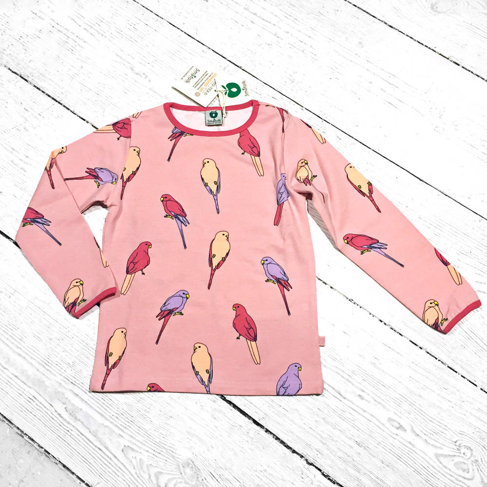 Smafolk Shirt Wellensittich Budgerigar Silver Pink