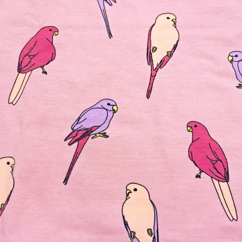 Smafolk Shirt Wellensittich Budgerigar Silver Pink