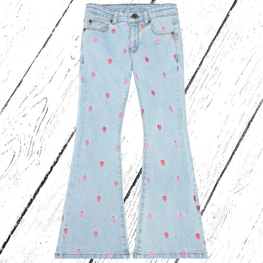 THE NEW TNSLaflared Embroidery Jeans Light Blue Denim