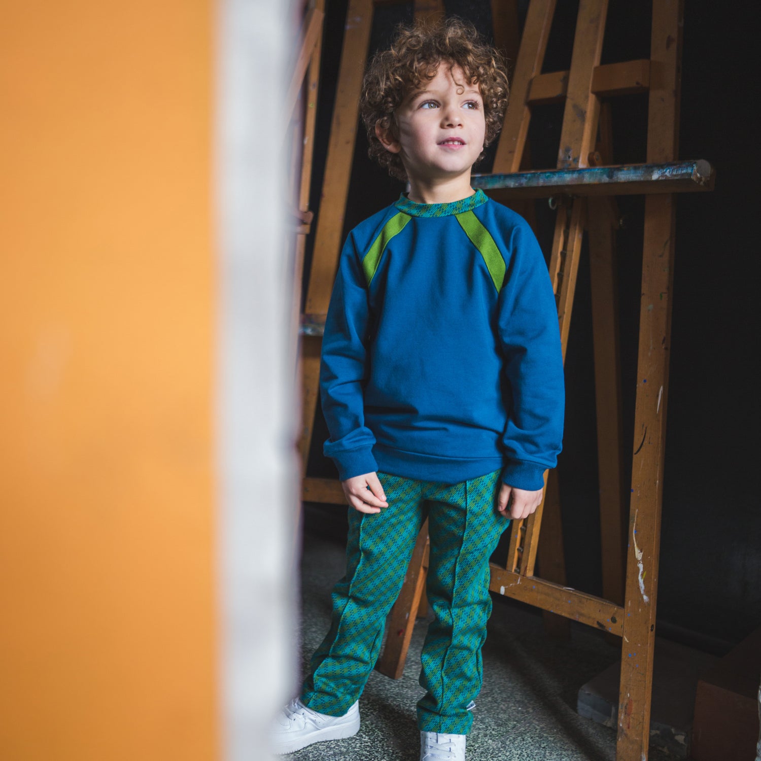 Baba Kidswear Hose Ginger Pants Jacquard Bricks