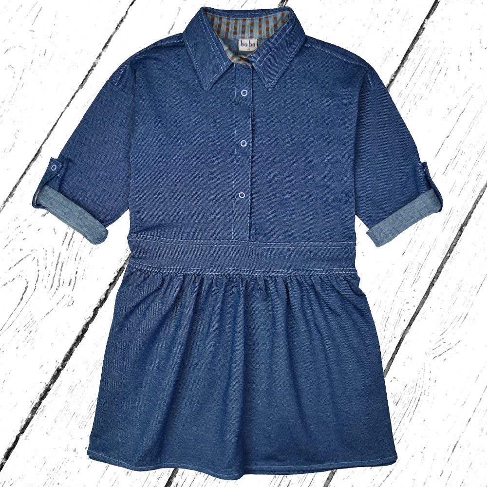 Baba Kidswear Kleid Geertje Dress Blue Punto di Milano
