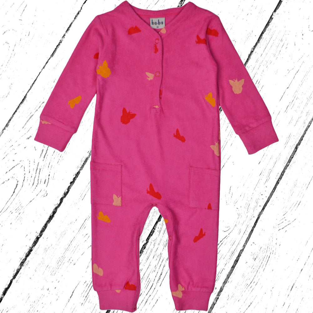 Baba Kidswear Overall Bodisuit Terry Butterflies