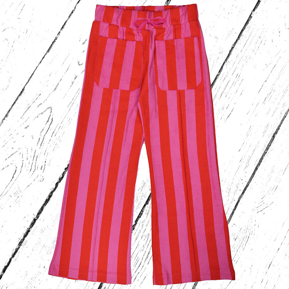 Baba Kidswear Hose Pocket Pants Terry Pink Stripes