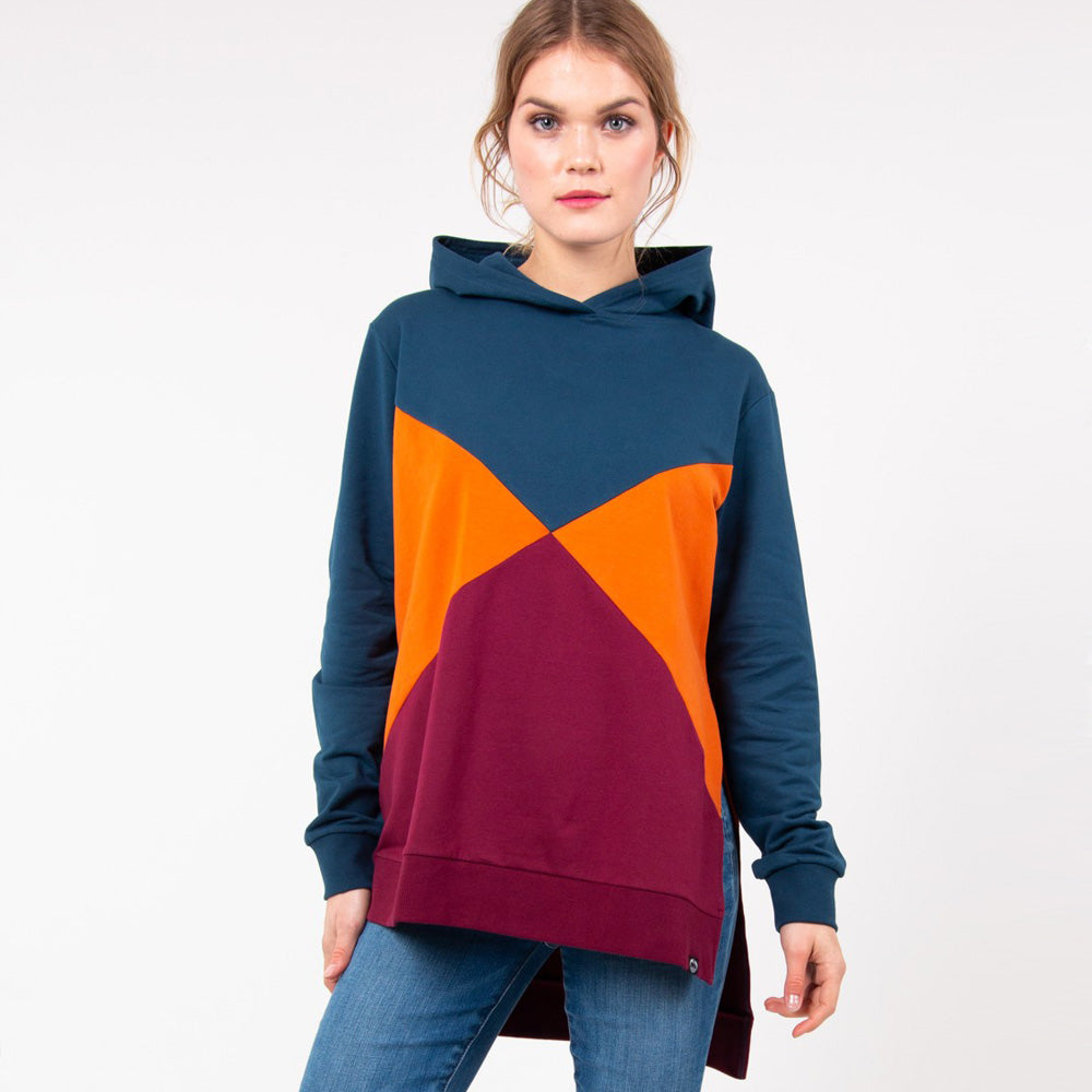 Danefae Longsweater Danepuk Hoodie Deep Ocean Multi