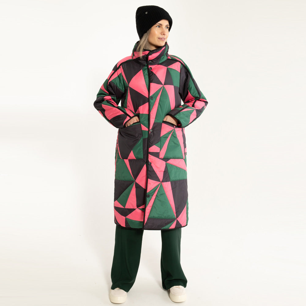 Danefae Wintermantel Danecherry Thermo Jacket Dark Pnie Black Bright Pink