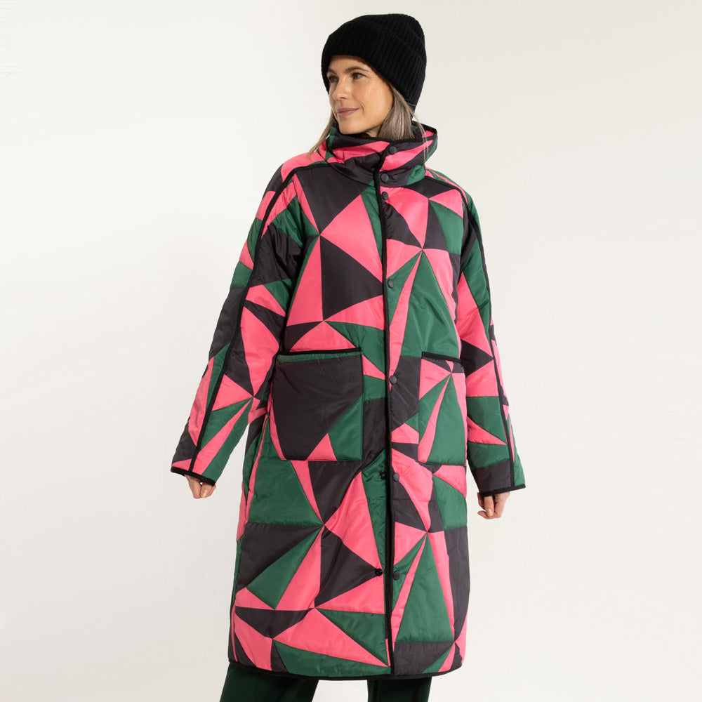 Danefae Wintermantel Danecherry Thermo Jacket Dark Pnie Black Bright Pink