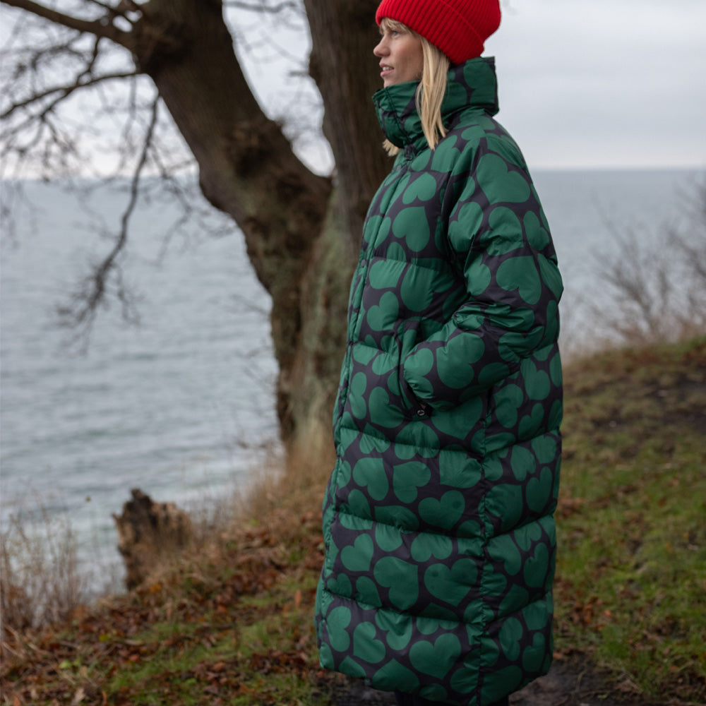 Danefae Wintermantel Danelamb Puffer Coat Black Dark Pine