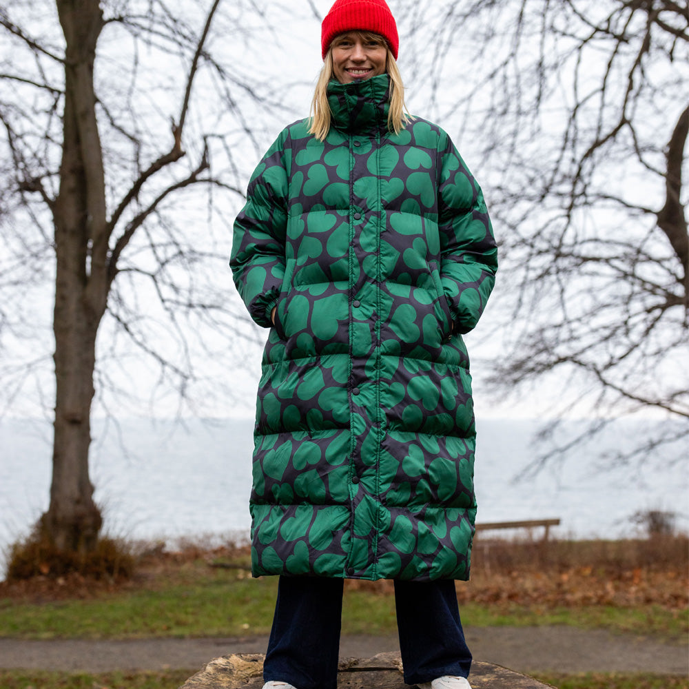 Danefae Wintermantel Danelamb Puffer Coat Black Dark Pine