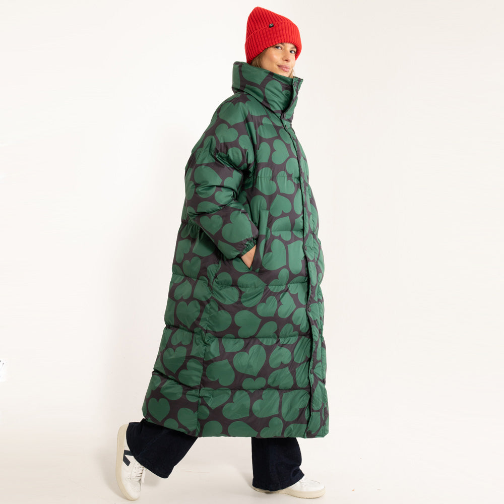 Danefae Wintermantel Danelamb Puffer Coat Black Dark Pine