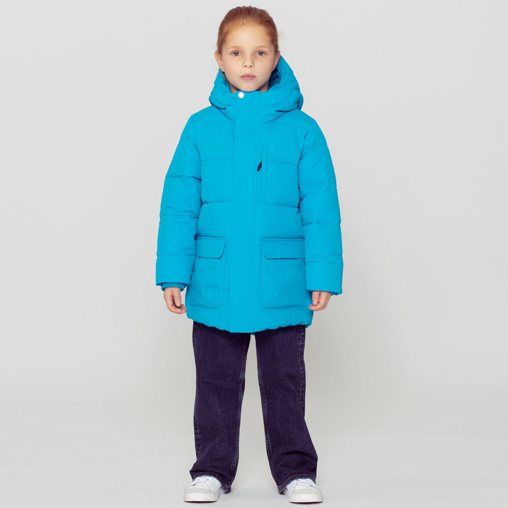 Gosoaky Winter Puffer Jacke TIGER EYE Blue Jewel