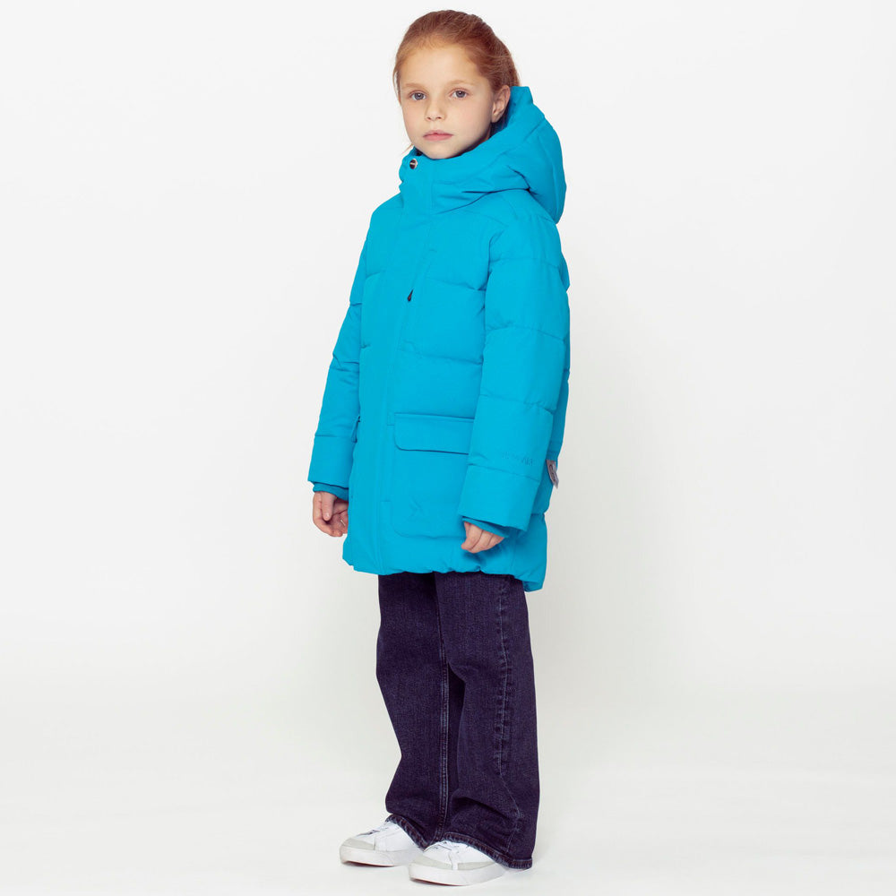 Gosoaky Winter Puffer Jacke TIGER EYE Blue Jewel