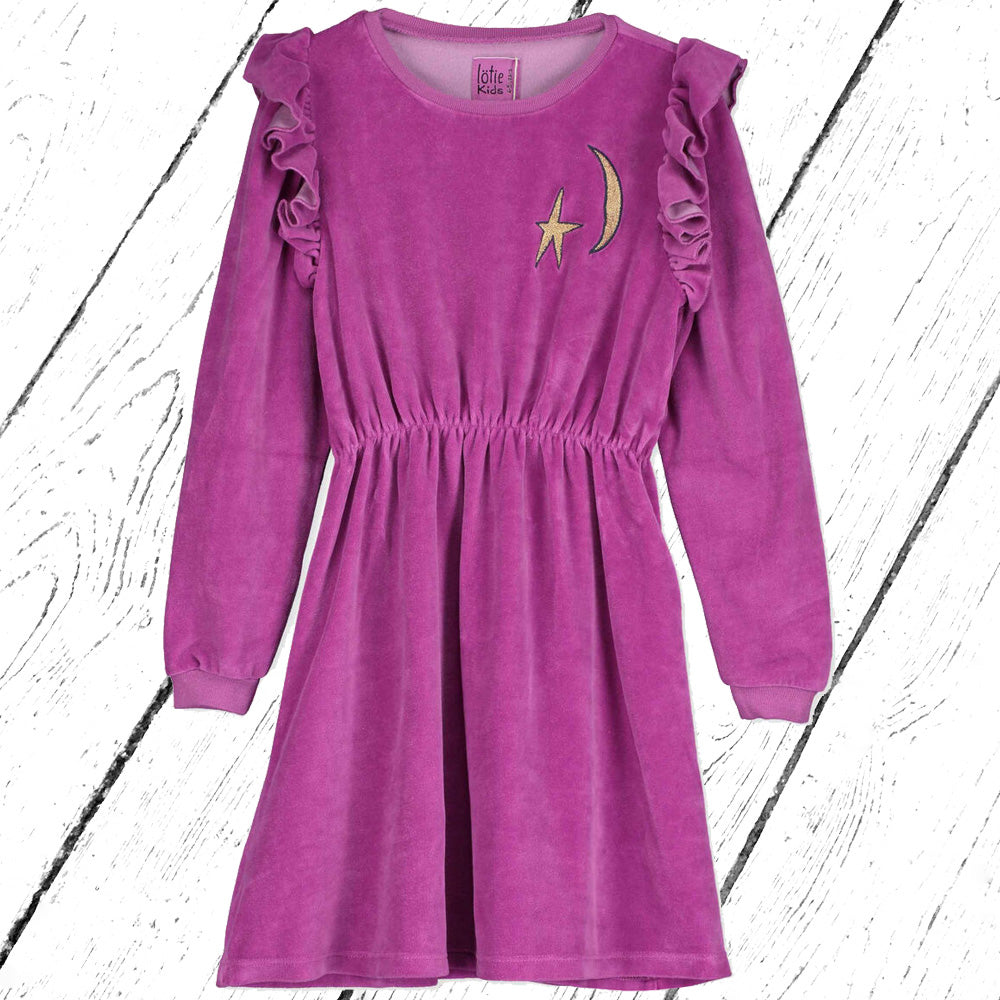 Lötiekids Nicki Kleid MOON & STAR Velvet Dress Orchid