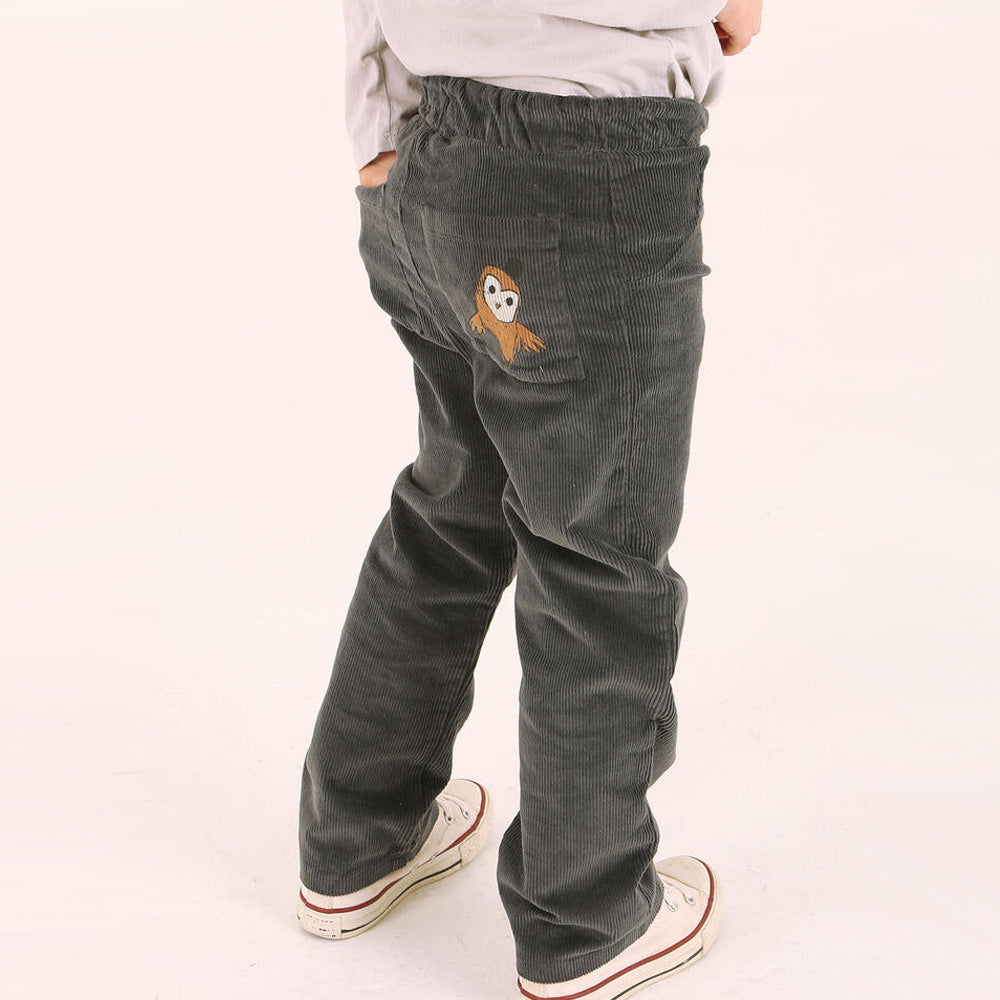 Lötiekids Kord Hose Straight Pockets Corduroy Pants Anthracite