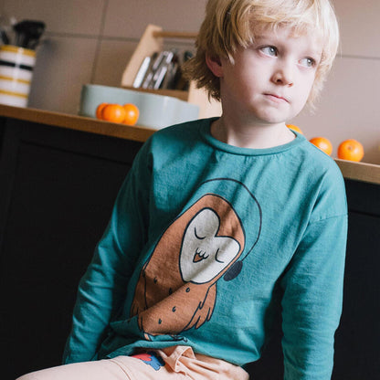 Lötiekids Shirt OWL Longsleeve Green