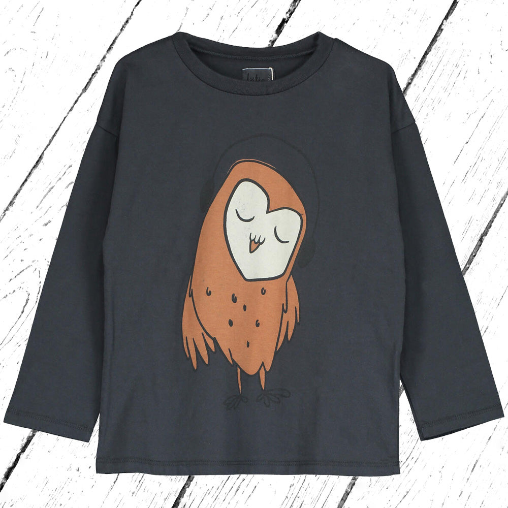 Lötiekids Shirt OWL Longsleeve Anthracite