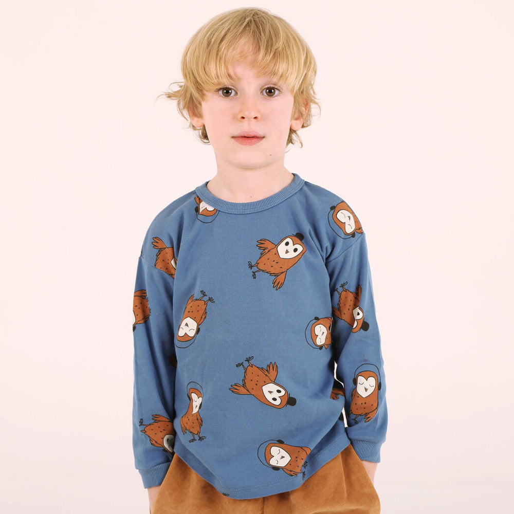 Lötiekids Shirt OWLS Longsleeve Blue