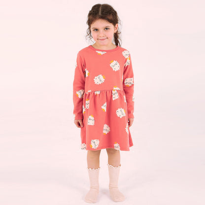 Lötiekids Kleid KITTENS IN BOOTS Dress Coral