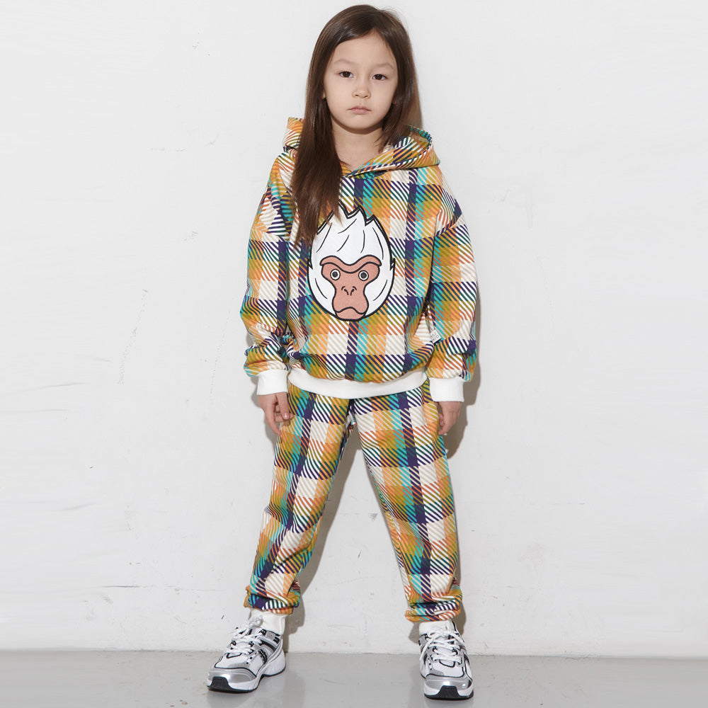 MAINIO Plaid Snow Monkey Hoodie