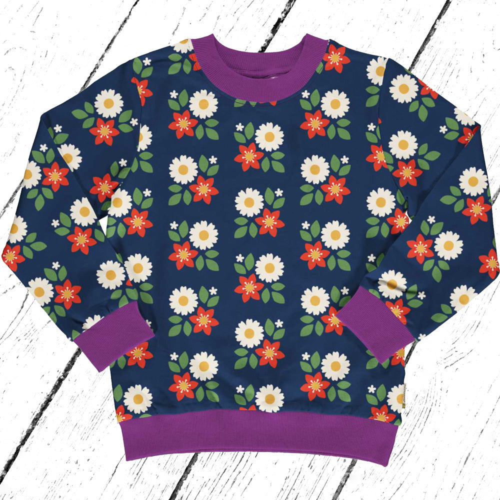 Maxomorra Lined Sweater FLOWERS