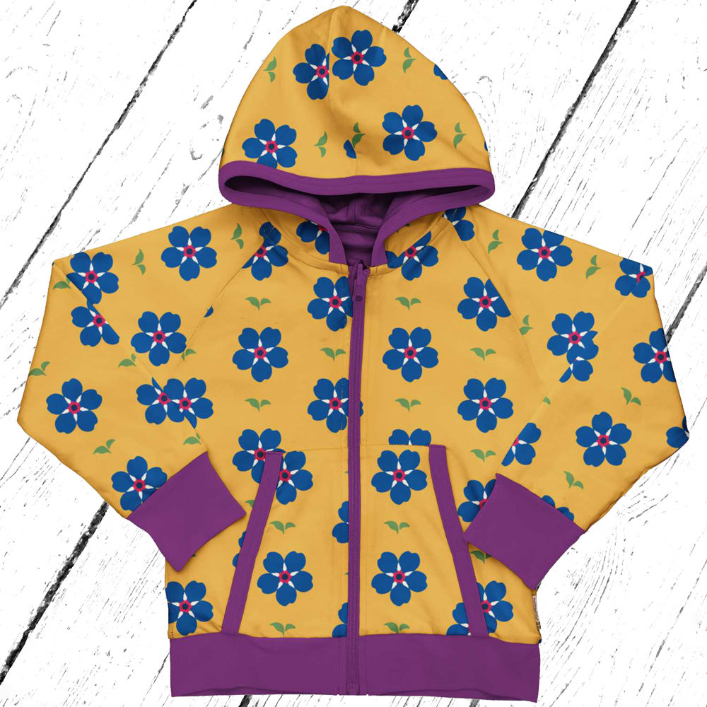 Maxomorra Jacke Cardigan Hood Reversible FLOWER