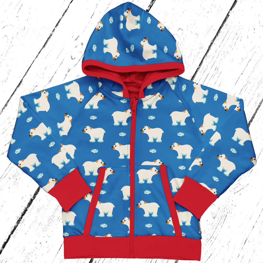 Maxomorra Jacke Cardigan Hood Reversible ICE BEAR