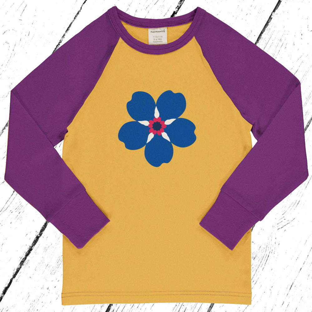 Maxomorra Shirt Top Raglan FLOWER