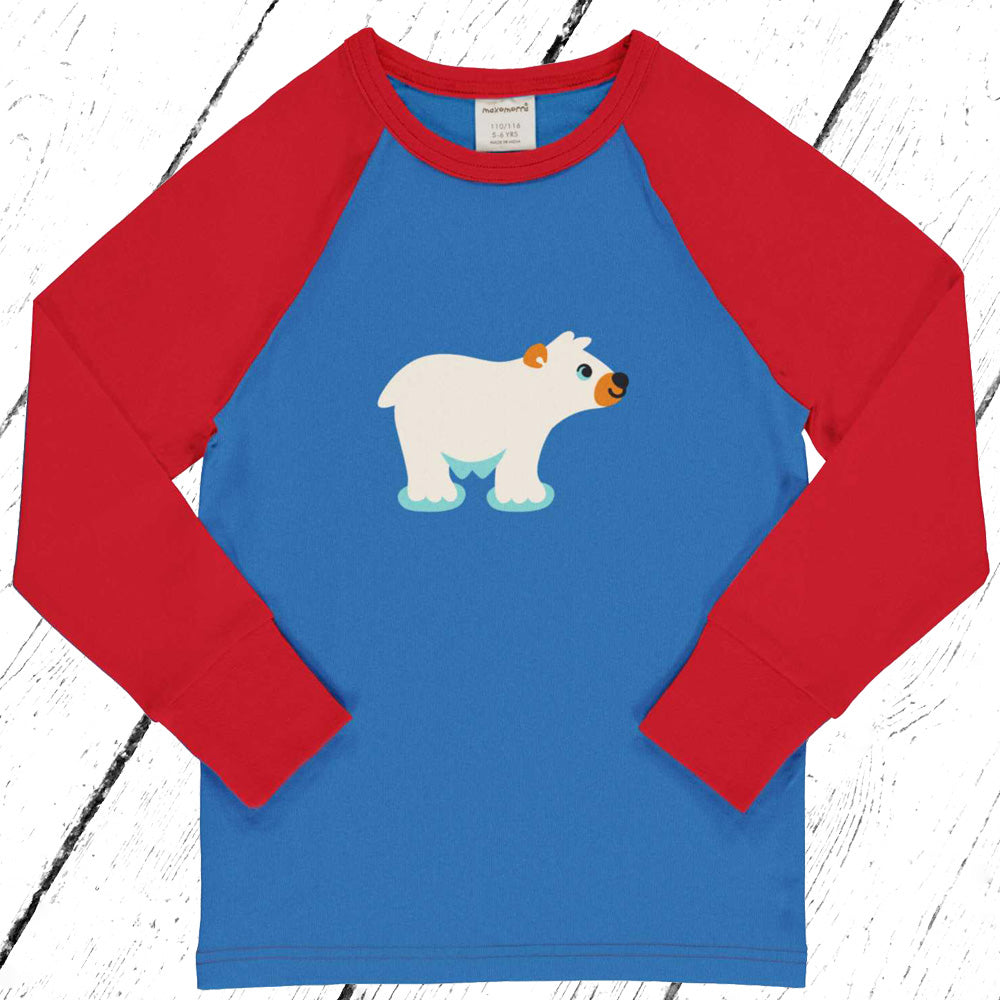 Maxomorra Shirt Top Raglan ICE BEAR