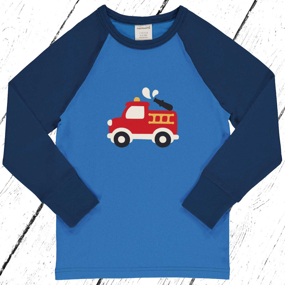 Maxomorra Shirt Top Raglan FIRE TRUCK