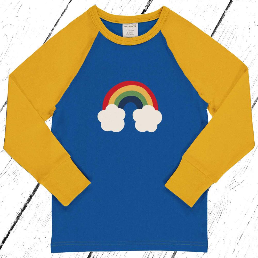 Maxomorra Shirt Top Raglan RAINBOW