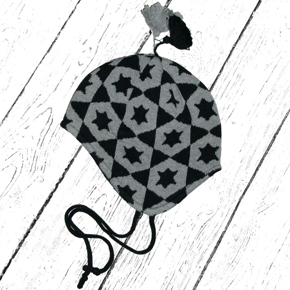 Melton Strickmütze schwarzer Stern