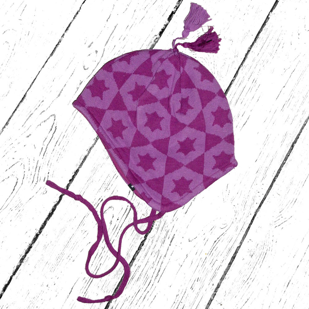 Melton Strickmütze rosa Stern