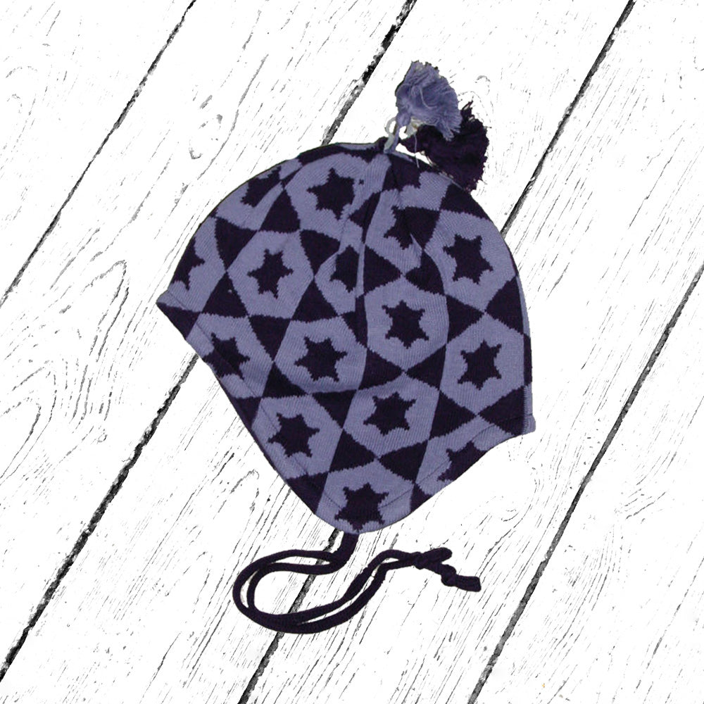 Melton Strickmütze lila Stern