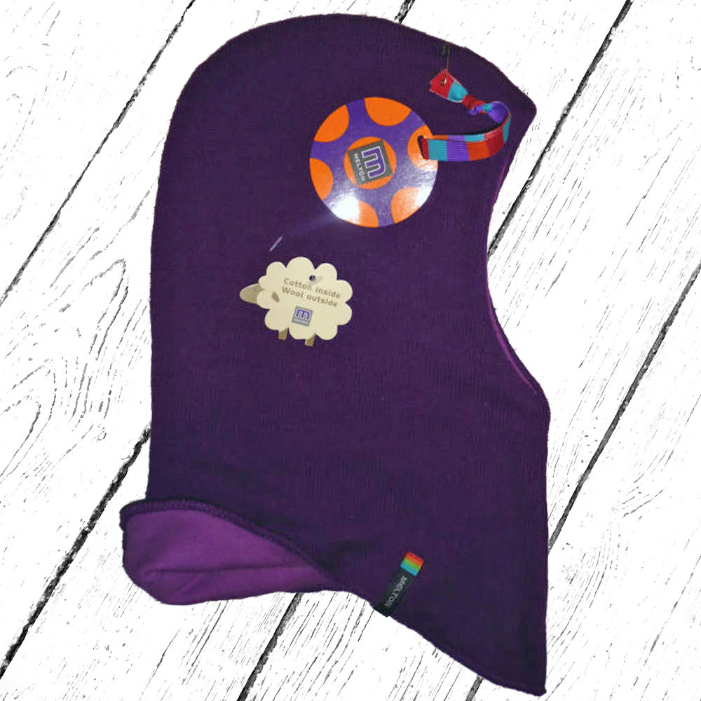 Melton Fullface Woll Mütze lila