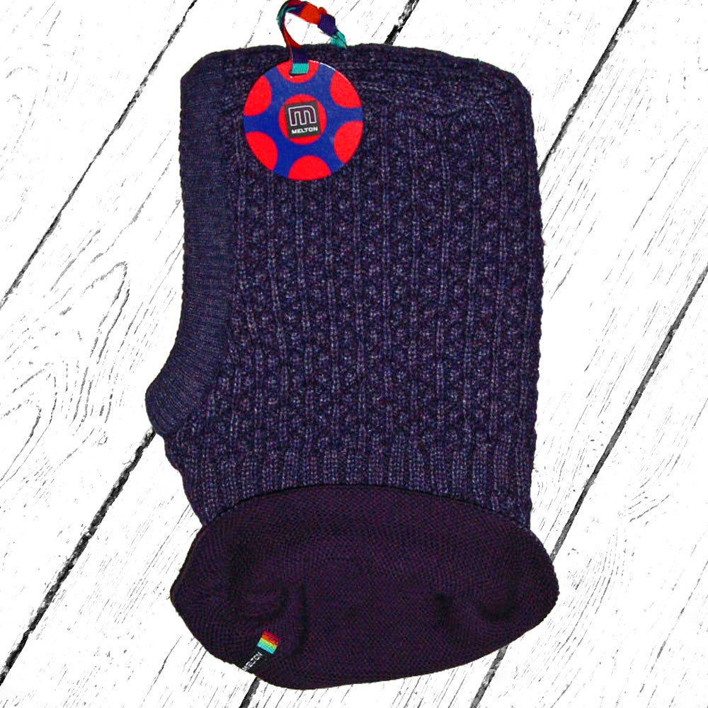 Melton Fullface Wollmütze lila