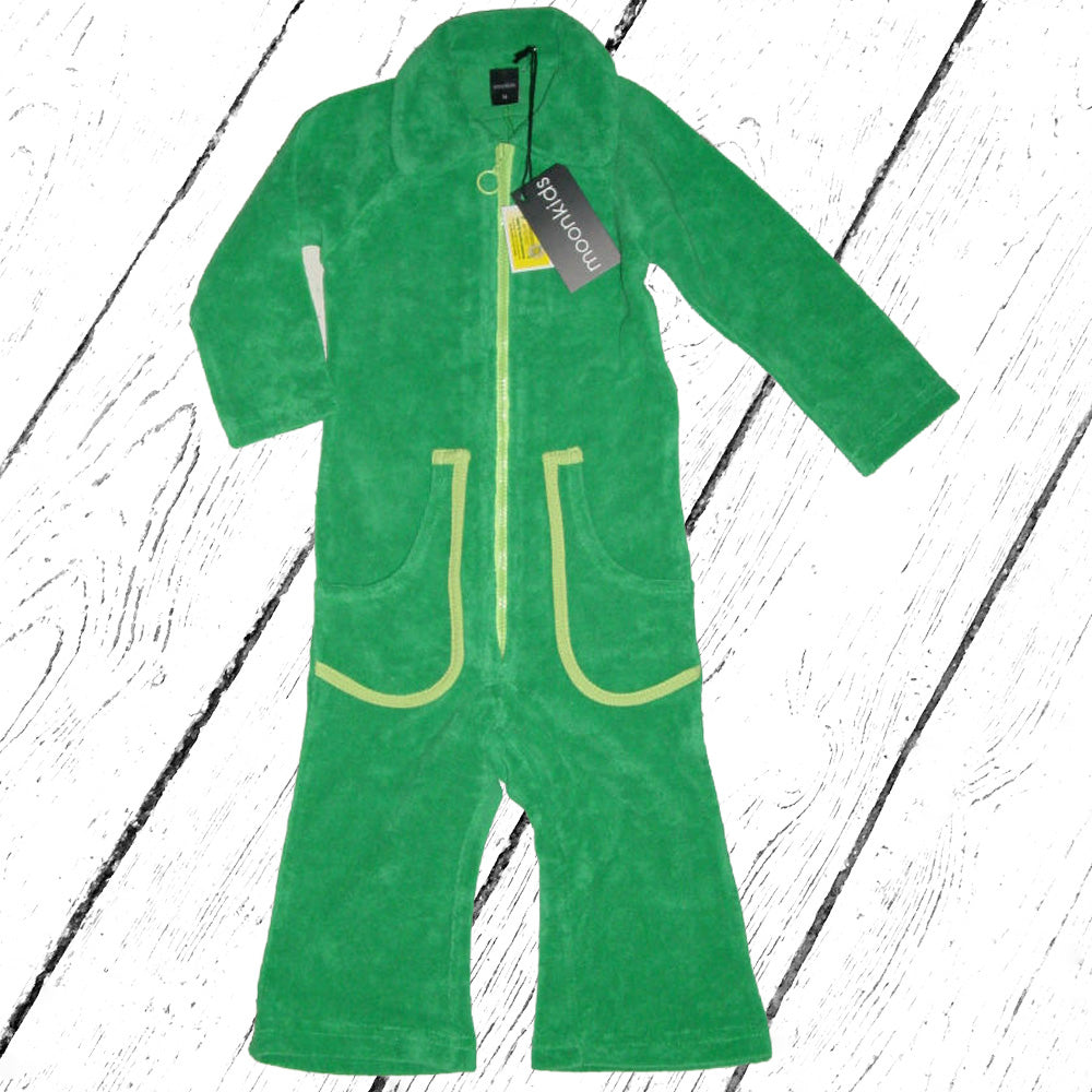 Moonkids Frotteeoverall Zipsuit grün