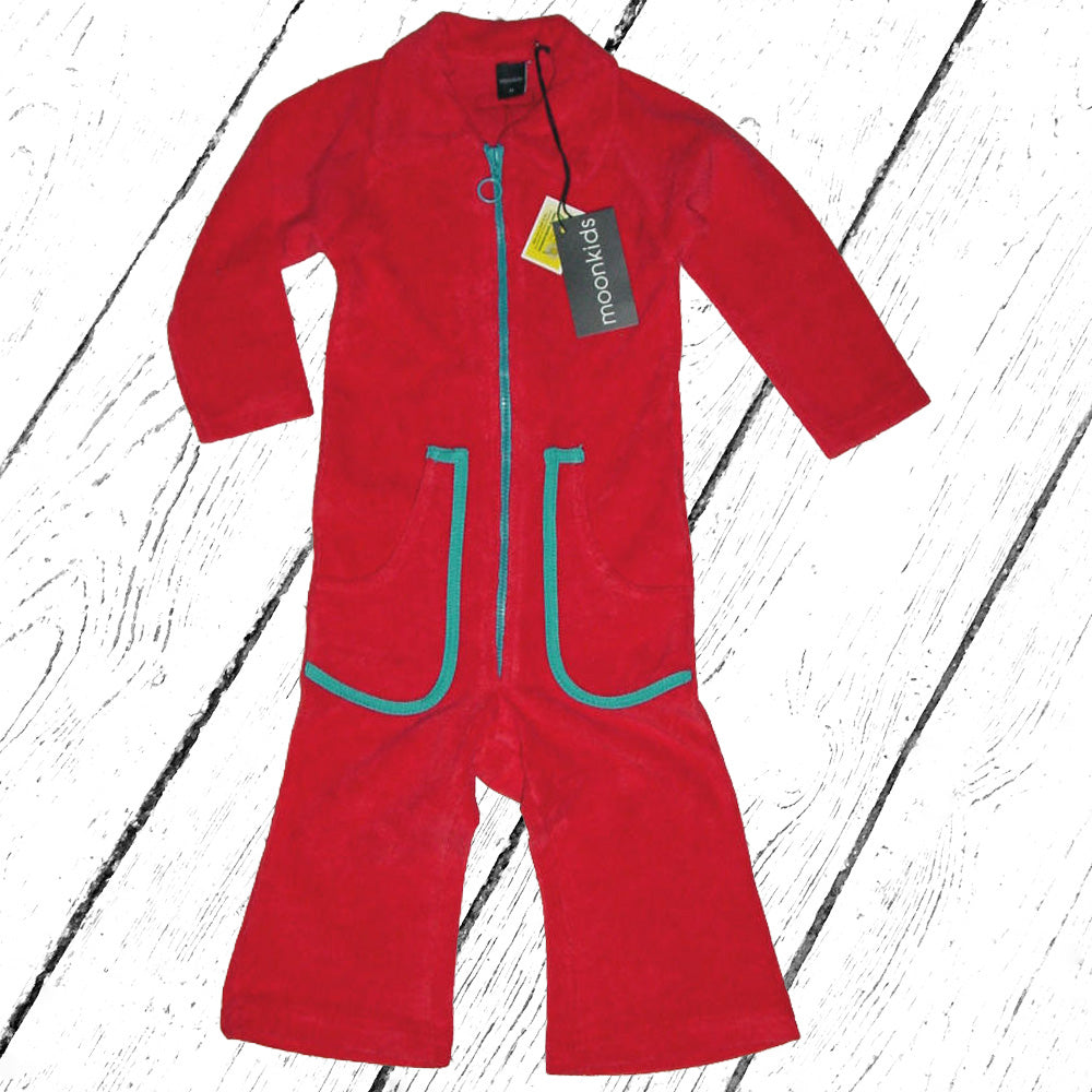 Moonkids Frotteeoverall Zipsuit rot