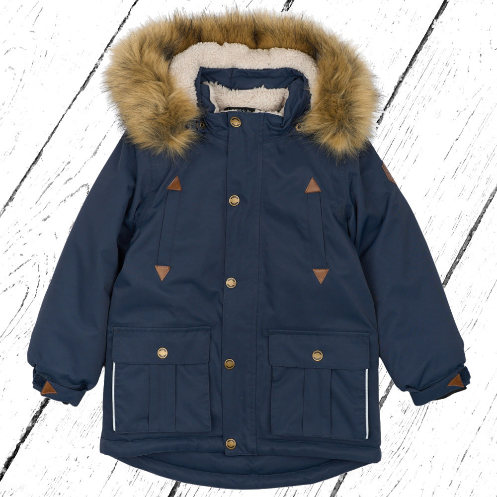 Mikk-Line Winterjacke Twill Nylon Girl Parker Blue Nights