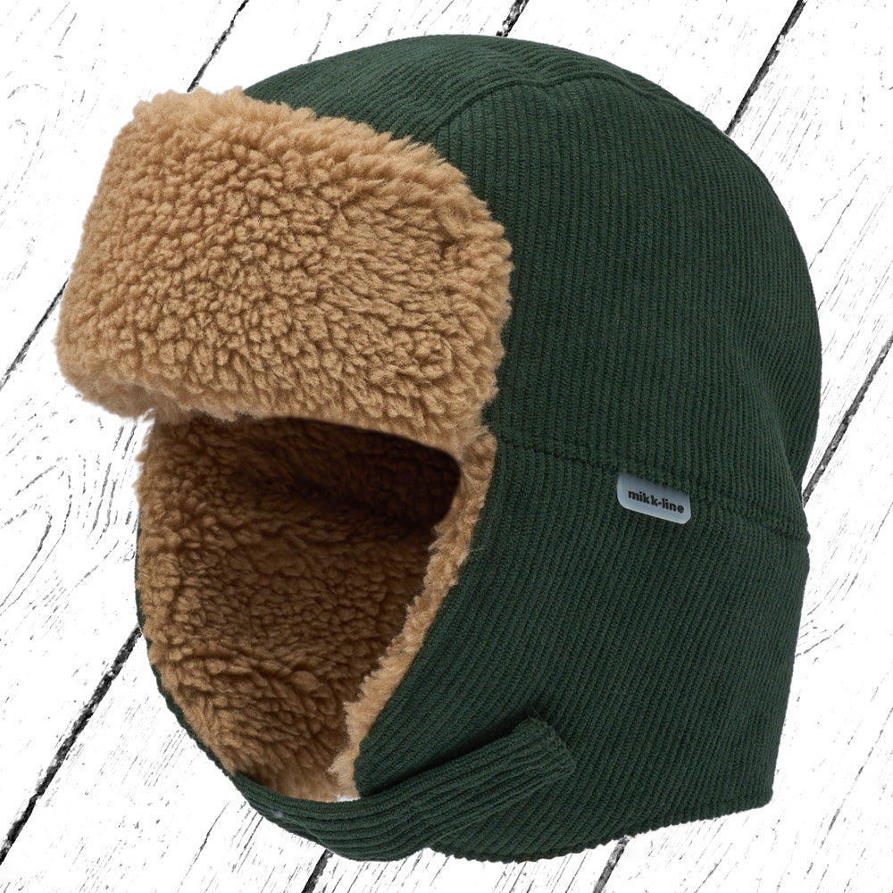 Mikk-Line Wintermütze Corduroy Trapper Hat w Teddy Duffel Bag